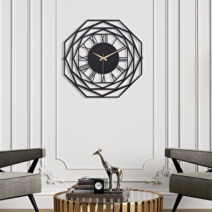Repido Metal Siyah Duvar Saati 41x41 Cm
