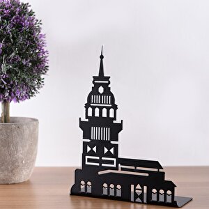 Metal Masa Üstü Biblo Kız Kulesi 21x12 Cm Myk1364