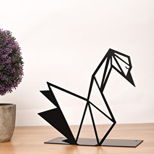 Metal Masa Üstü Biblo Kuğu 20x15 Cm Myk1354