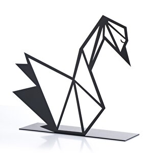 Metal Masa Üstü Biblo Kuğu 20x15 Cm Myk1354