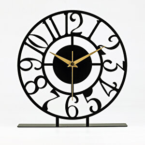 Bonni Metal Siyah Masa Üstü Saati 25x23 Cm Myk1306