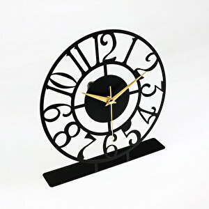 Muyika Bonni Metal Siyah Masa Üstü Saati 25x23 Cm Myk1306
