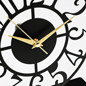 Muyika Bonni Metal Siyah Masa Üstü Saati 25x23 Cm Myk1306