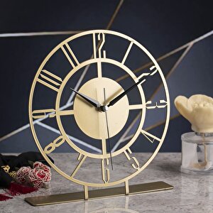 Bunnela Metal Gold Eskitme Masa Üstü Saati 25x23 Cm Myk1305