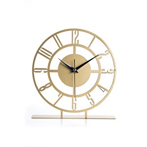 Bunnela Metal Gold Eskitme Masa Üstü Saati 25x23 Cm Myk1305