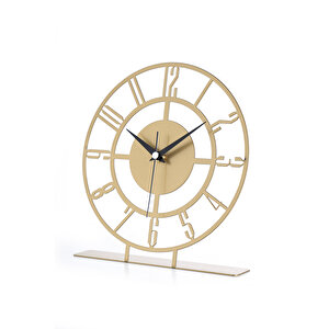 Bunnela Metal Gold Eskitme Masa Üstü Saati 25x23 Cm Myk1305