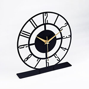 Muyika Bunnela Metal Siyah Masa Üstü Saati 25x23 Cm Myk1303