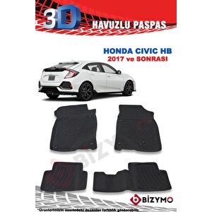 Honda Civic Hb 2016 Ve Sonrası 3d Paspas Takımı Bizymo