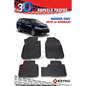 Honda Crv 2018 Ve Sonrası 3d Paspas Takımı Bizymo
