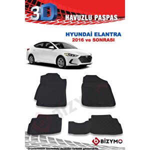 Hyundai Elantra 2016 Ve Sonrası 3d Paspas Takımı Bizymo
