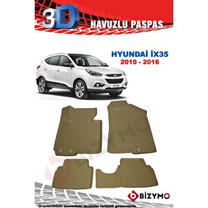 Hyundai İx35 2010-2016 3d Bej Havuzlu Paspas Takımı Bizymo