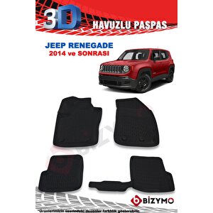 Jeep Renegade 2014 Ve Sonrası 3d Paspas Takımı Bizymo