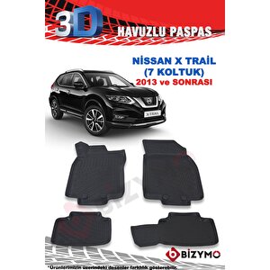 Nissan X Trail 7 Koltuk Suv 2013 Ve Sonrası 3d Paspas Takımı Bizymo