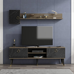 Alfa Tv Ünitesi Ceviz-Royalmermer Ceviz