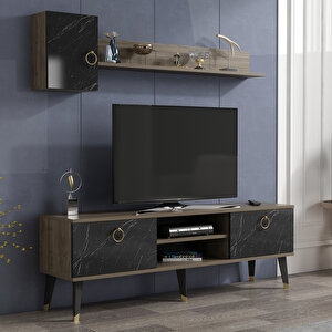 Alfa Tv Ünitesi Ceviz-Royalmermer Ceviz