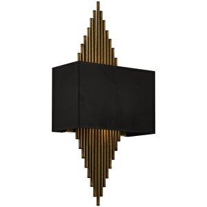 Kavalcı Aplik E14 6w 25x13cm Metal Siyah Avonni-ap-62175-01