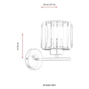 Aralık Aplik E27 12w 20x27cm Metal Siyah Dorbien-ap-65244-1bsy