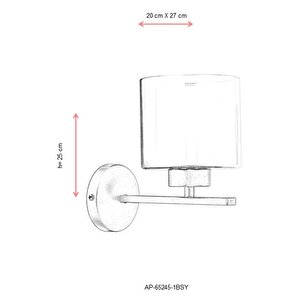 Oval Aplik E27 12w 20x27cm Metal Siyah Dorbien-ap-65245-1bsy