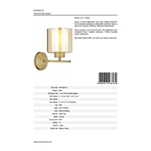 Oval Aplik E27 12w 20x27cm Metal Eskitme Dorbien-ap-65245-1e