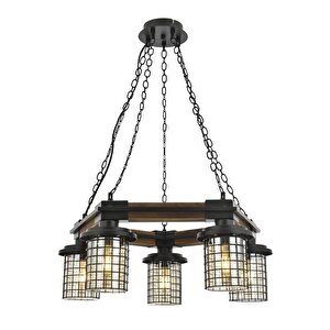 Sığınak Modern Avize E27 60w 50cm Metal Eskitme Avonni-av-4216-5et