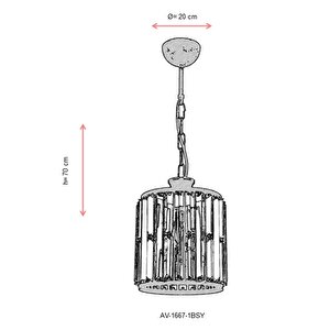 Arthur Modern Avize E27 12w 20cm Metal Siyah Avonni-av-1667-1bsy