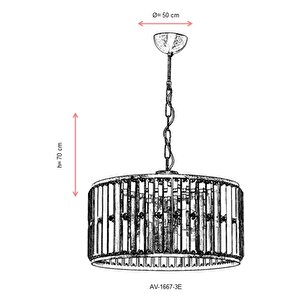 Arthur Modern Avize E27 36w 40cm Metal Eskitme Avonni-av-1667-3e