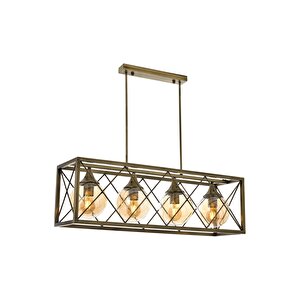 X Modern Avize E27 48w 80x25cm Metal Eskitme Avonni-av-1732-4ey