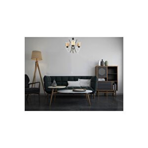 Battle Modern Avize E14 36w 50cm Metal Krom Avonni-av-4301-3k