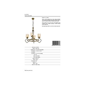 Konsey Modern Avize E14 24w 60cm Metal Eskitme Avonni-av-1740-4e