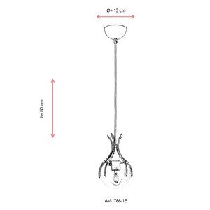 Asa Modern Avize E27 12w 13cm Metal Eskitme Avonni-av-1766-1e