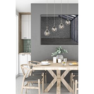 Kasım Modern Avize E27 48w 70x13cm Metal Krom Avonni-av-1766-4ky