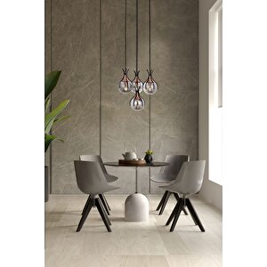 Kasım Modern Avize E27 48w 40cm Metal Siyah Avonni-av-1766-4t-bsy