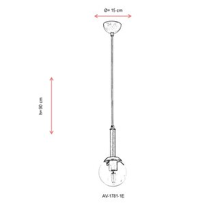 Ada Modern Avize E27 12w 15cm Metal Eskitme Dorbien-av-1781-1e