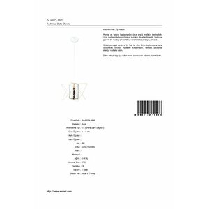 Prizma Modern Avize E27 12w 20x20cm Metal Krem Dorbien-av-65076-krm