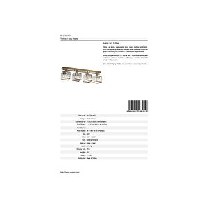 Trap Modern Avize E27 48w 80x15cm Metal Eskitme Avonni-av-1795-4ey