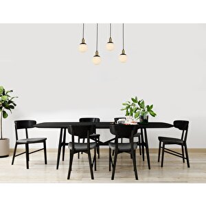 Cicada Modern Avize E27 48w 80x15cm Metal Siyah Avonni-av-1838-4y-bsy