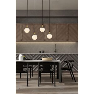 Cicada Modern Avize E27 48w 80x15cm Metal Siyah Avonni-av-1838-4y-bsy