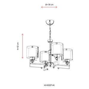 Shine Modern Avize E27 48w 58cm Metal Krom Dorbien-av-65227-4k