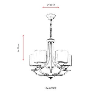 Boat Modern Avize E27 60w 55cm Metal Eskitme Dorbien-av-65228-5e