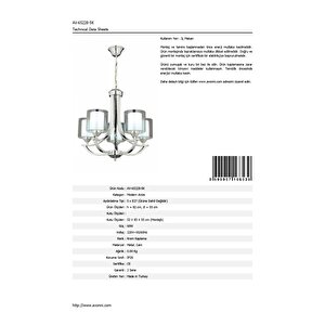 Boat Modern Avize E27 60w 55cm Metal Krom Dorbien-av-65228-5k