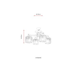 İkram Modern Avize E27 48w 58cm Metal Eskitme Dorbien-av-65229-4e