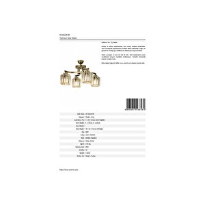 İkram Modern Avize E27 48w 58cm Metal Eskitme Dorbien-av-65229-4e