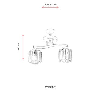Paste Modern Avize E27 24w 46x17cm Metal Eskitme Dorbien-av-65231-2e