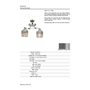 Paste Modern Avize E27 24w 46x17cm Metal Krom Dorbien-av-65231-2k