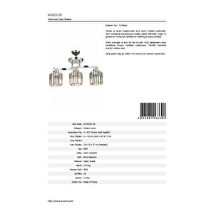 Paste Modern Avize E27 36w 55x17cm Metal Krom Dorbien-av-65231-3k