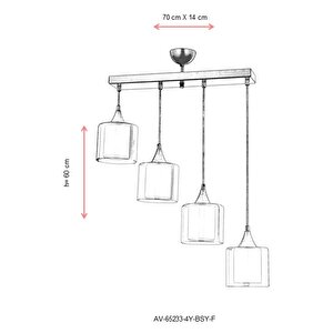 Selvi Modern Avize E27 48w 70x14cm Metal Siyah Dorbien-av-65233-4y-bsy-f