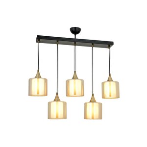 Selvi Modern Avize E27 60w 75x14cm Metal Siyah Dorbien-av-65233-5y-bsy-b