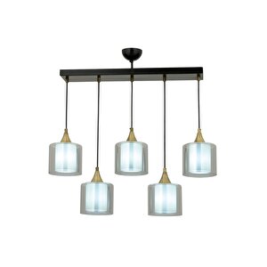 Selvi Modern Avize E27 60w 75x14cm Metal Siyah Dorbien-av-65233-5y-bsy-f