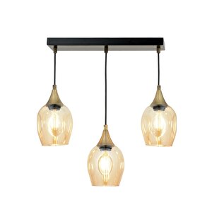 Selvi Modern Avize E27 36w 60x10cm Metal Siyah Dorbien-av-65234-3y-bsy