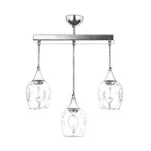 Selvi Modern Avize E27 36w 60x10cm Metal Siyah Dorbien-av-65234-3y-bsy